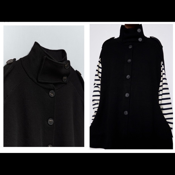 Zara Jackets & Coats Zara Knit Cape Coat Poshmark